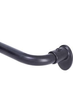 Sun Zero SN79230 Blackout Room Darkening Wrap Around Curtain Rod, 28-48" Adjustable Length, Black Finish, 5/8" Diameter Steel Tube