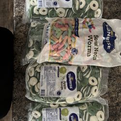 Apple Rings Gummies $20 and Sour Neon Gummies $20