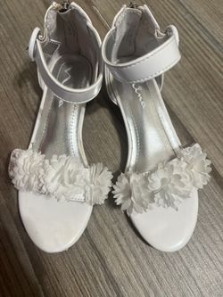 Girls White Dress Sandals Size 12