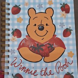 New Winnie the Pooh Strawberry Tabbed Journal Book