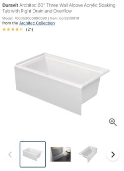 Right Drain Bath Tub -60*32