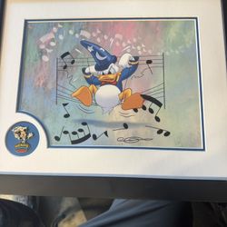 Disney Mickey's Philharmagic 2003 Artist Proof Lithograph Donald Duck & Pin