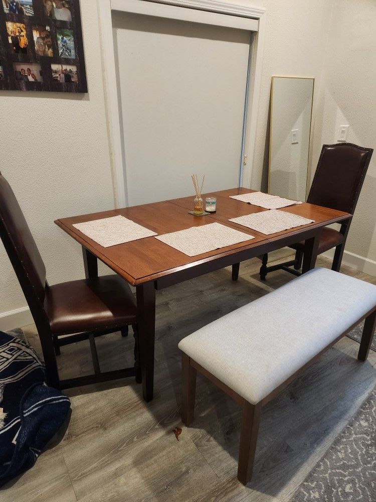 Table 4 Chairs And A Bench