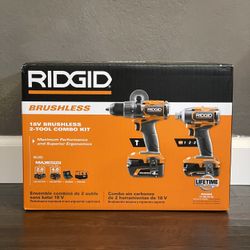 NEW RIDGID 18V Brushless Drill + Impact Driver Combo
