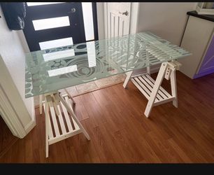 Glass desk