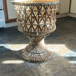 1970 wicker plant basket