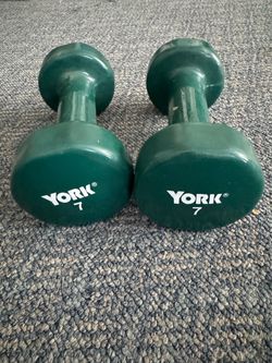 York 7 lb Vinyl Dumbbells Pair