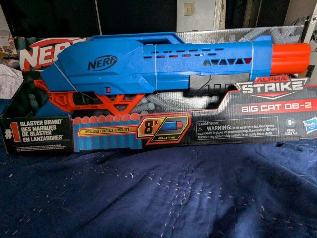Brand New! Nerf BIG CAT DB-2 GUN BLASTER