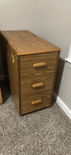 Wood File Cabinet 