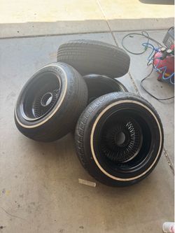 13x7 wire rims powder coated black
