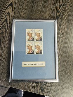 Rare WALT Disney 6Cent Stamps Framed 4pc