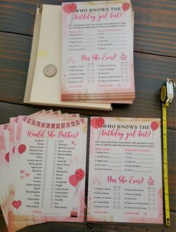 Party Game - Who Knows Her Best