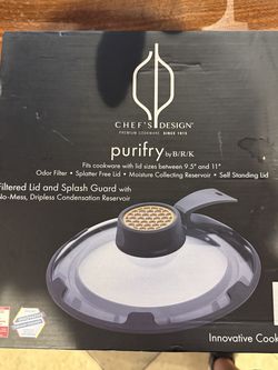 Chef’sw Design Purifry Filtered Lid – 9.5”–11” – New in Box