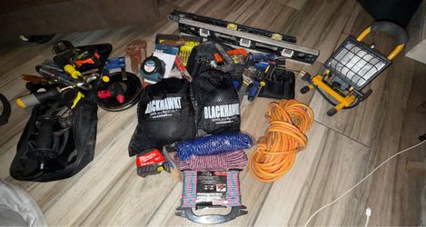 Massive DIY & Jobsite Essentials Bundle - Tools, Safety Gear, Light & Leads