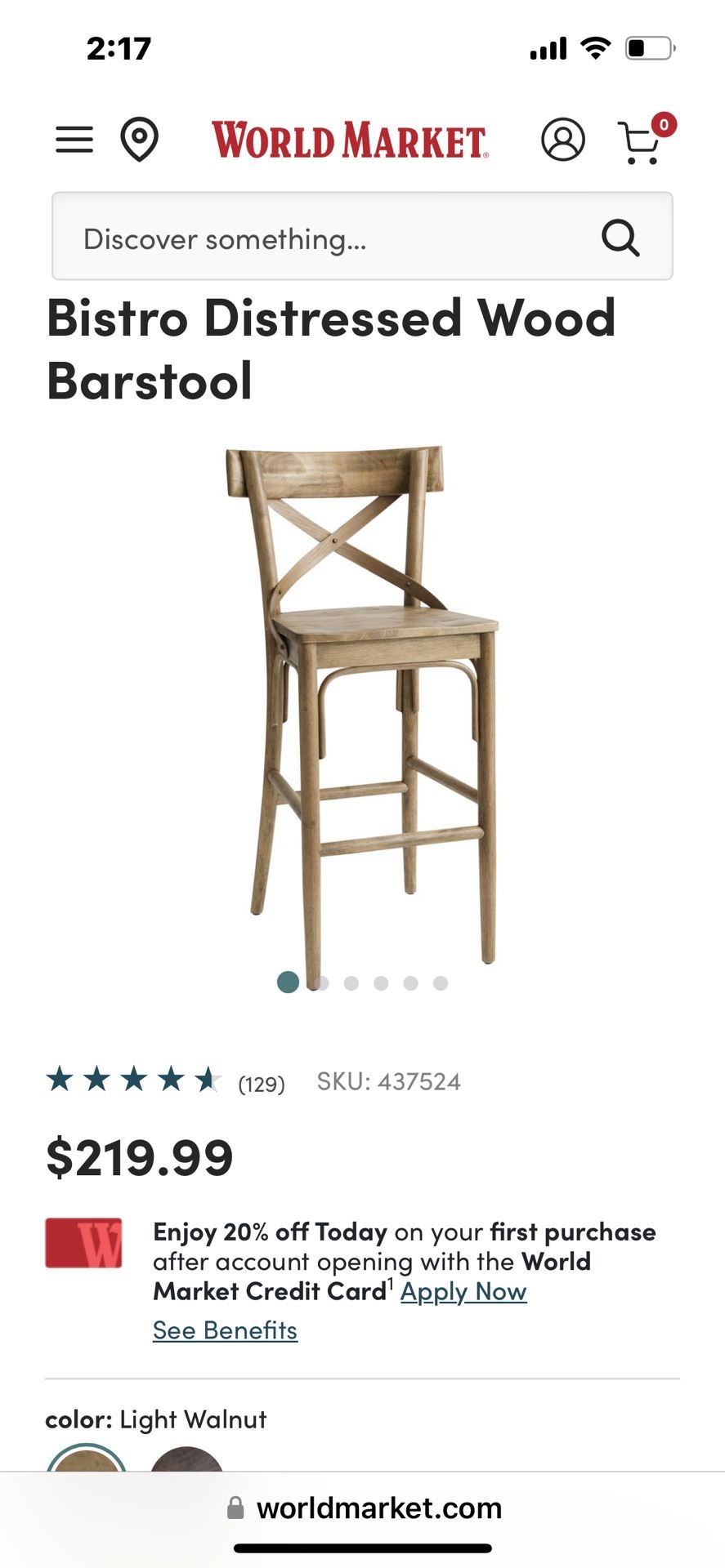 3 Brand New Bar Height Bar Stools 