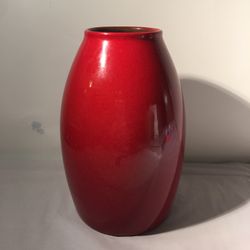 Vintage Scheurich Ceramic Red Vase