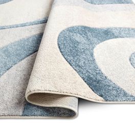New: Tribeca Slade Modern Area Rug, Abstract Blue 5'2"x7'2"