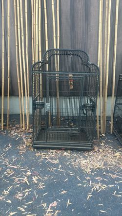 Large Black Metal Bird Cage