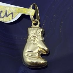 $200 Yellow Gold Boxing Glove Charm Pendant