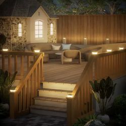 Solar Post Cap Lights – LED Fence Deck Lights Waterproof Outdoor Lighting