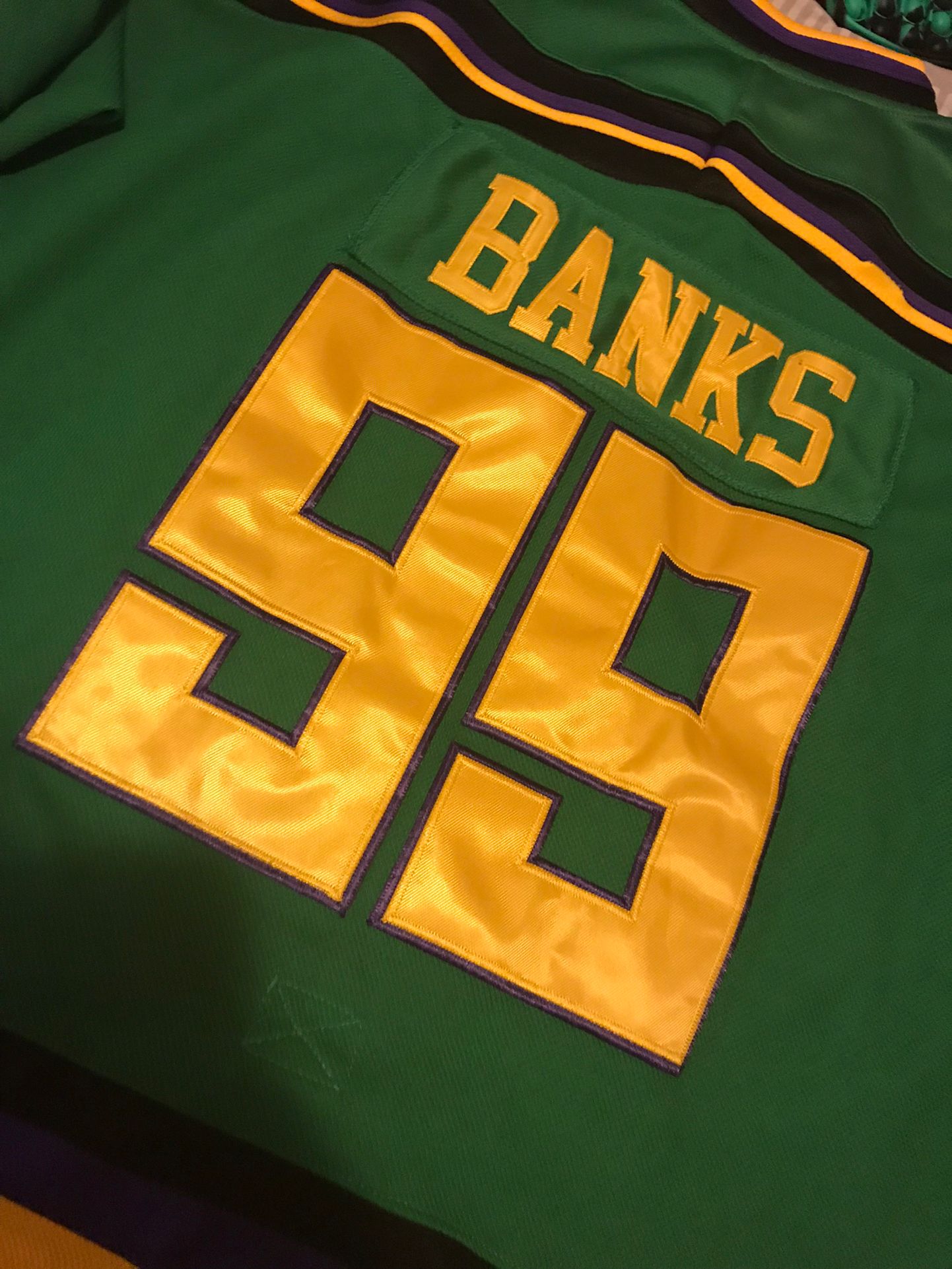 Adam Banks 'The Mighty Ducks' movie-worn jersey for sale in