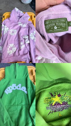 Denim Tears Cotton Wreath Hoodie Purple XL