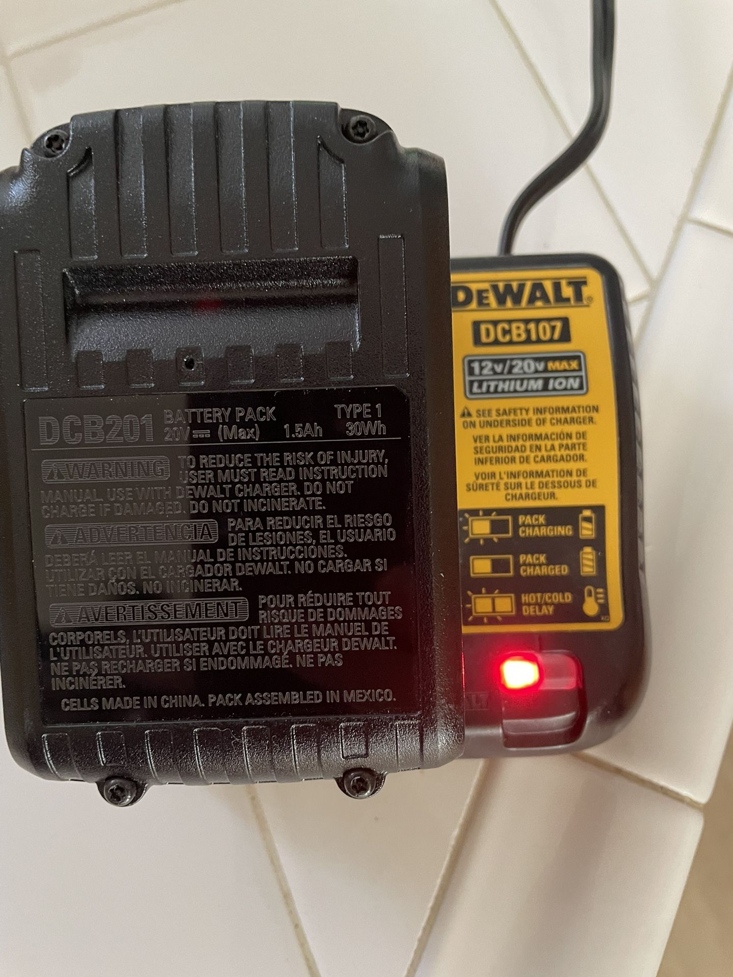Dewalt Charger & Battery $40
