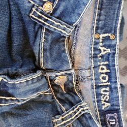  - Miss Me - Grace- LA Idol Pants- Silver Fluid Pants And Capri