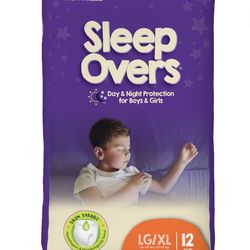 Cuties Sleep Overs Youth Underwear Night Diapers Protection Large / X-Large 65 to 125 lbs. 12 Ct
