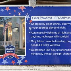 New in Box Solar Lighted Address Numbers