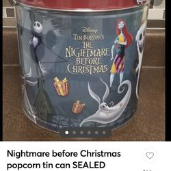 Nightmare Before Christmas Popcorn Tin