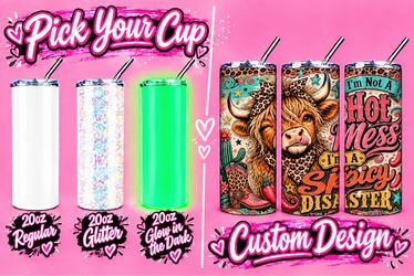 Highland cow custom tumbler
