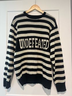 Undefeated Stripped Knit Streetwear Crewneck