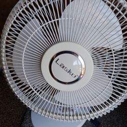 Lasco Tabletop Oscillating Fan, White