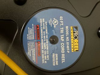 40 ft  tri tap cord reel