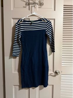 Lauren Ralph Lauren Women's Striped Dress Size PS Classic Preppy Petite Small