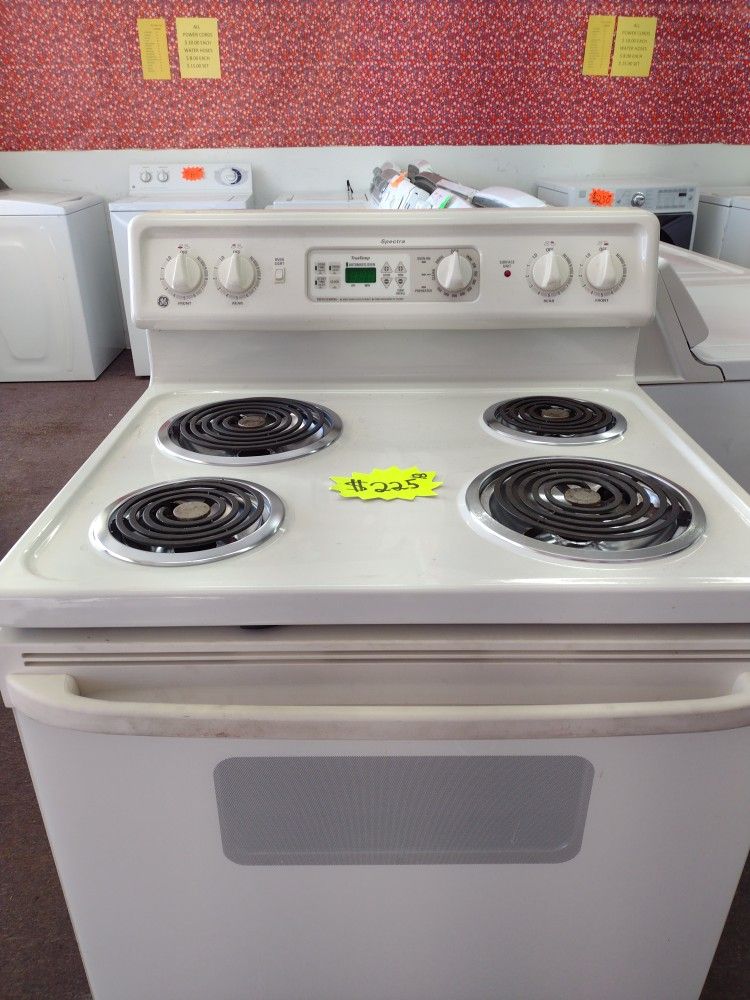 GE Spectra Coil Top Stove Almond 