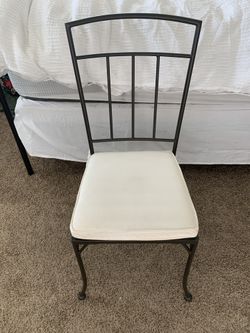 Black Metal chair with cushion