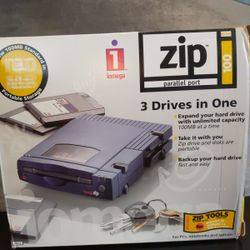 Open Box Iomega Zip 100 PC’s Parallel Port External Drive for PC 10919