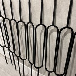 44" Wrought Iron Oval Balusters, 1/2" Square Hollow Iron Spindles, Iron Balusters for Staircase Interior, Decorative Stair Railing, BH-WB020 (Matt Bla