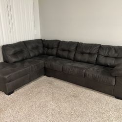 Dark grey sectional couch used