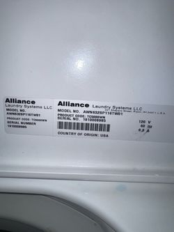 Speed queen washer dryer