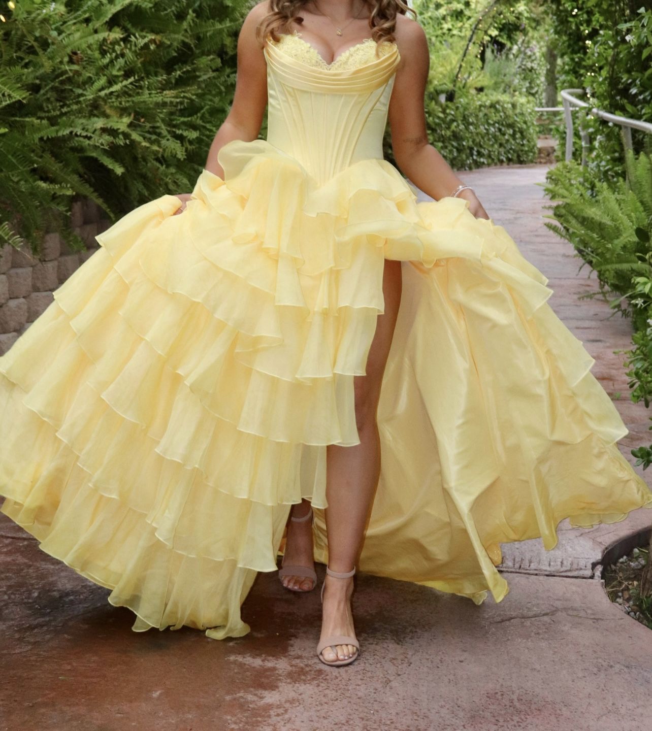 Sherri Hill Spring 2025 Collection Yellow Dress Size 8