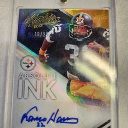Franco Harris Signed Football Card
