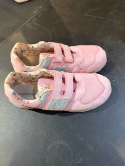 New Balance Kids Pink Velcro Sneakers