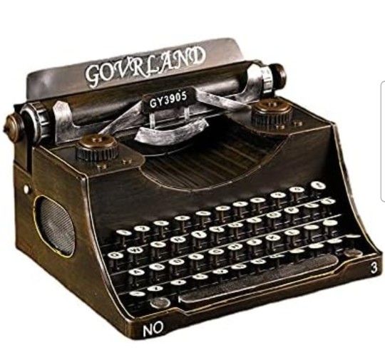 Retro Vintage Typewriter Model,Handmade Props Model Retro Decoration,Home Decora