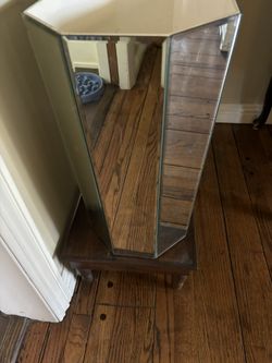 Vintage Mirror Pedestal Large