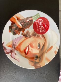 Vintage Cowgirl Coca Cola plate