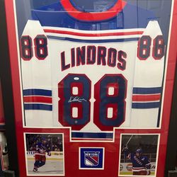 Lindros Autographed Framed Jersey