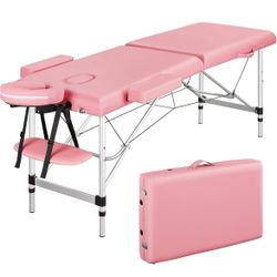 Massage Tables, Portable Spa Bed, Aluminum Facial Tattoo Bed, Eyelash Bed for Eyelash Extensions, Pink $ 80